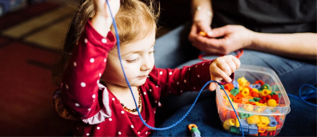 Little girl playing